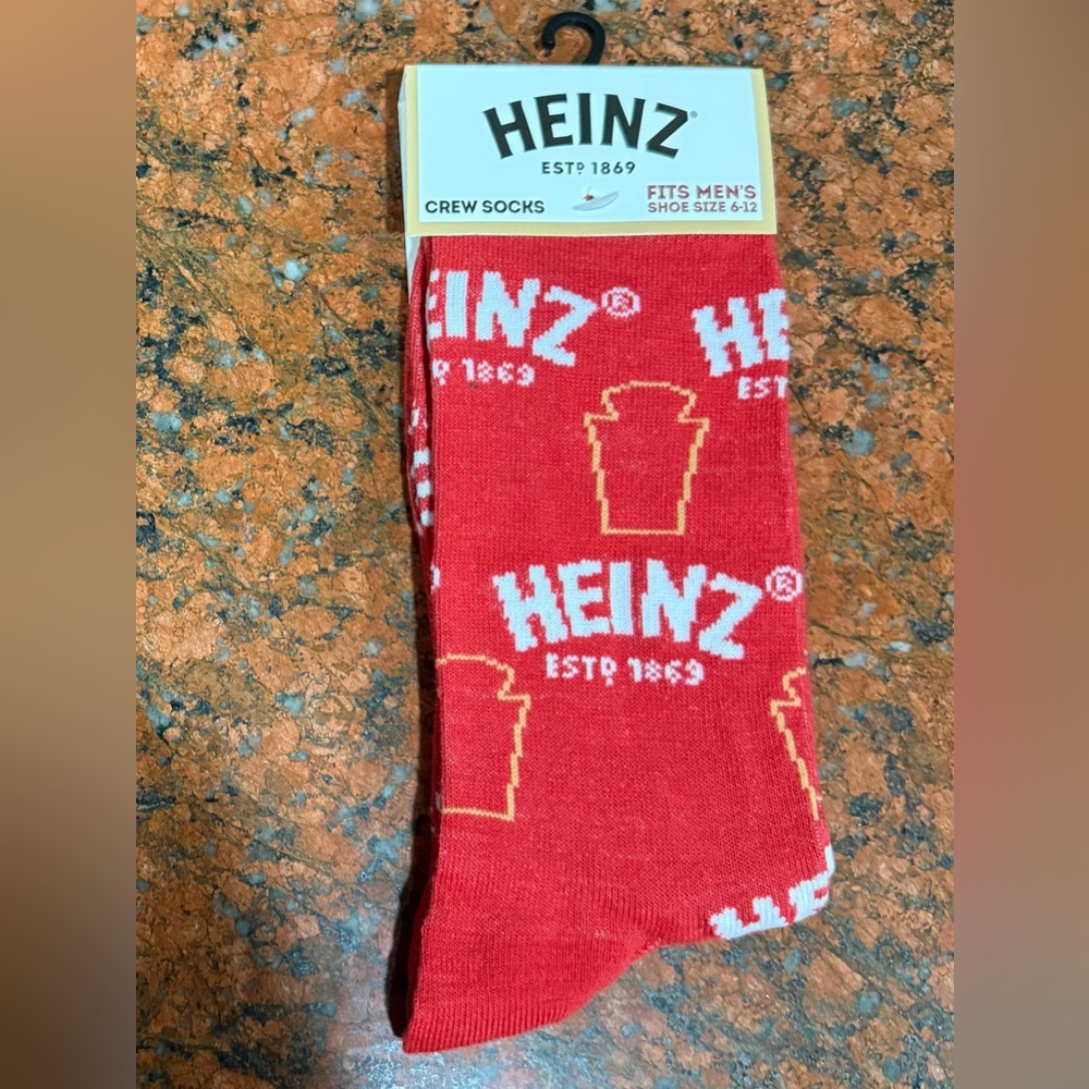 Heinz ketchup men’s dress socks red new